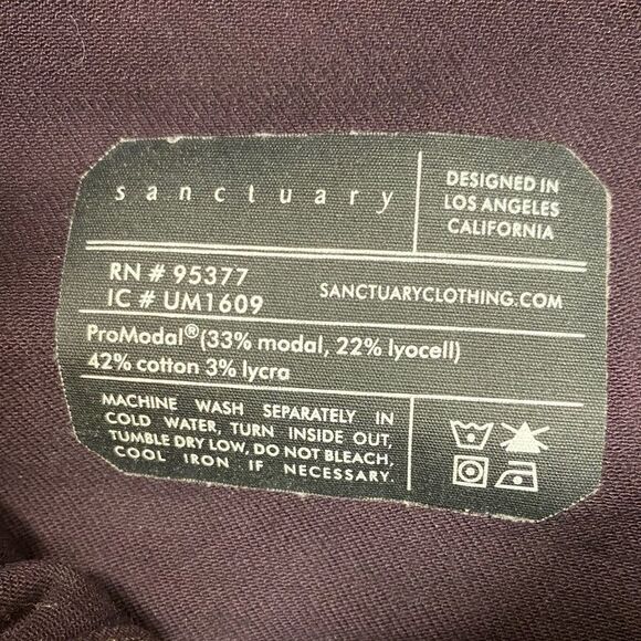 Anthropologie‎ Sanctuary Ace Utility Wine Red Skinny Jean Pants - Picture 6 of 8